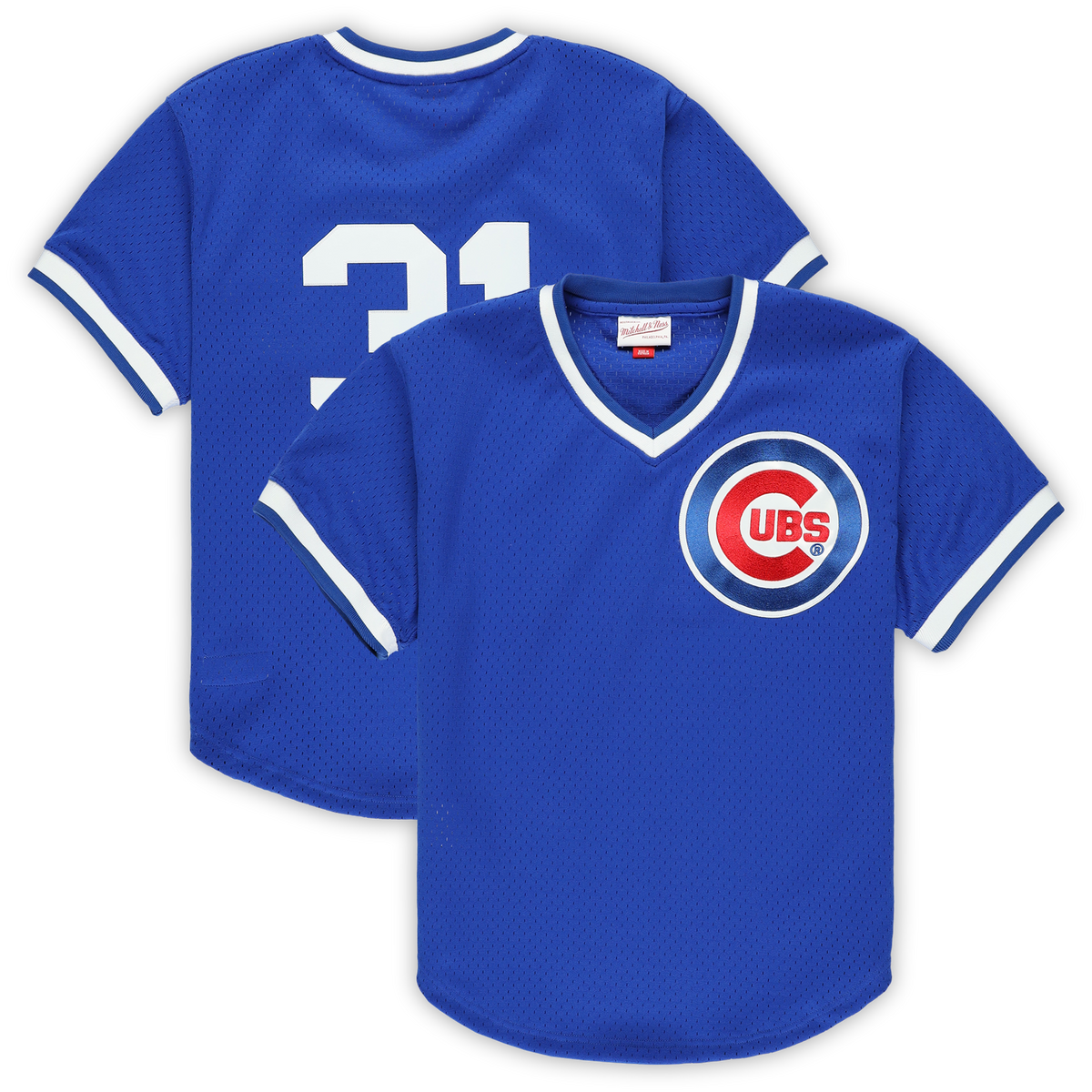 Men's Mitchell & Ness Greg Maddux Royal Chicago Cubs Authentic Batting Practice Jersey