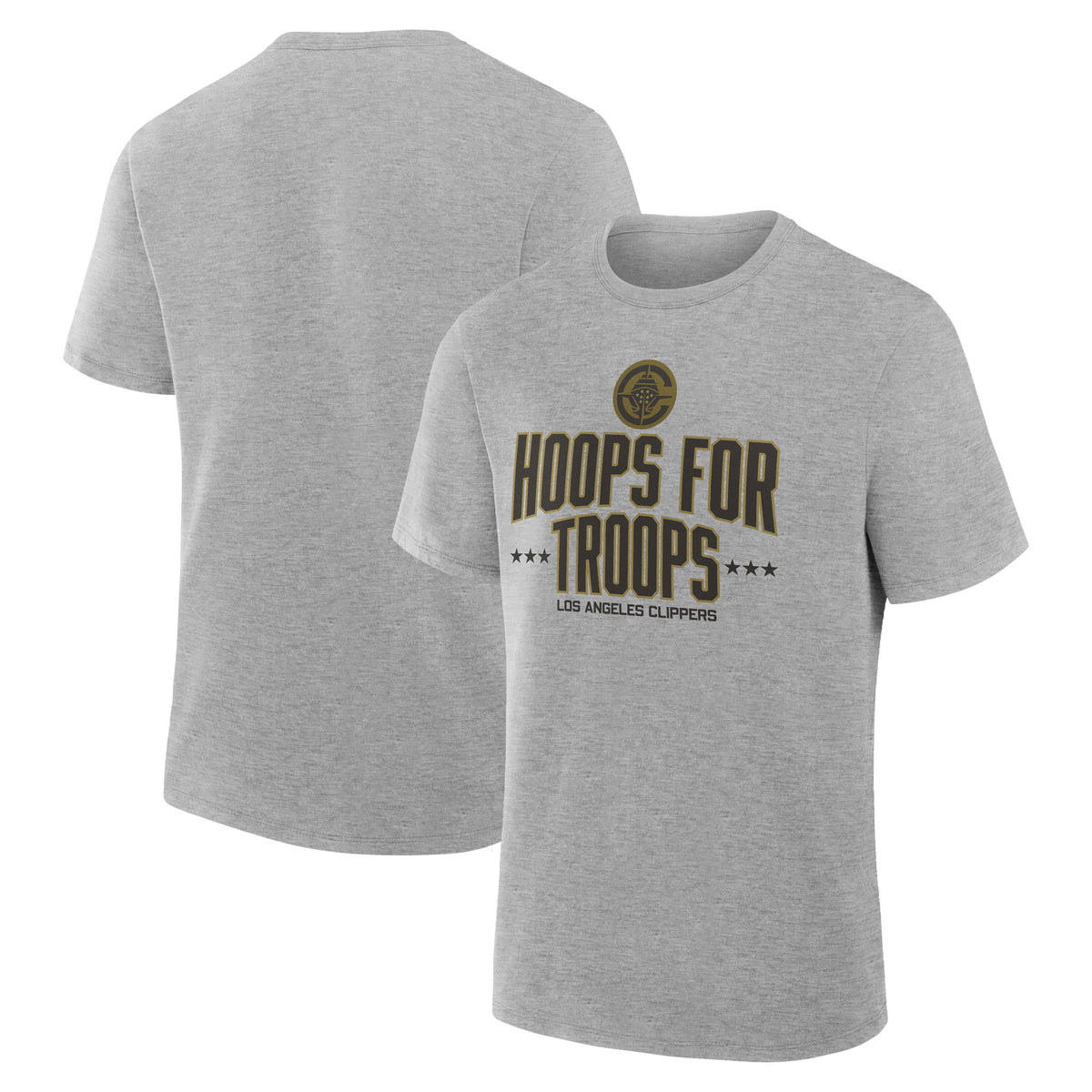 Men's Gray LA Clippers Hoops For Troops T-Shirt