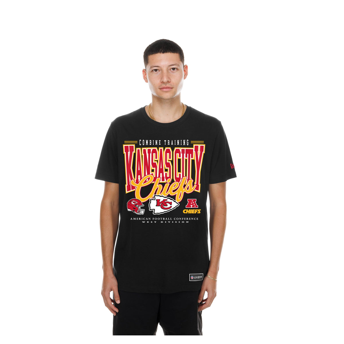 Men's New Era Black Kansas City Chiefs Combine Authentic T-Shirt