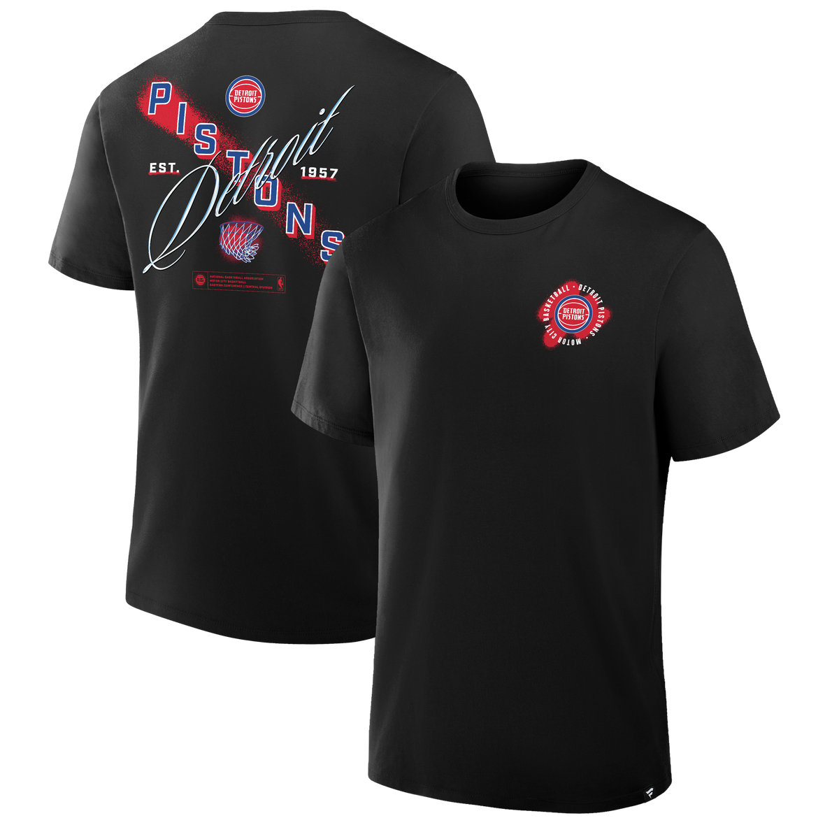 Men's Black Detroit Pistons SOS T-Shirt