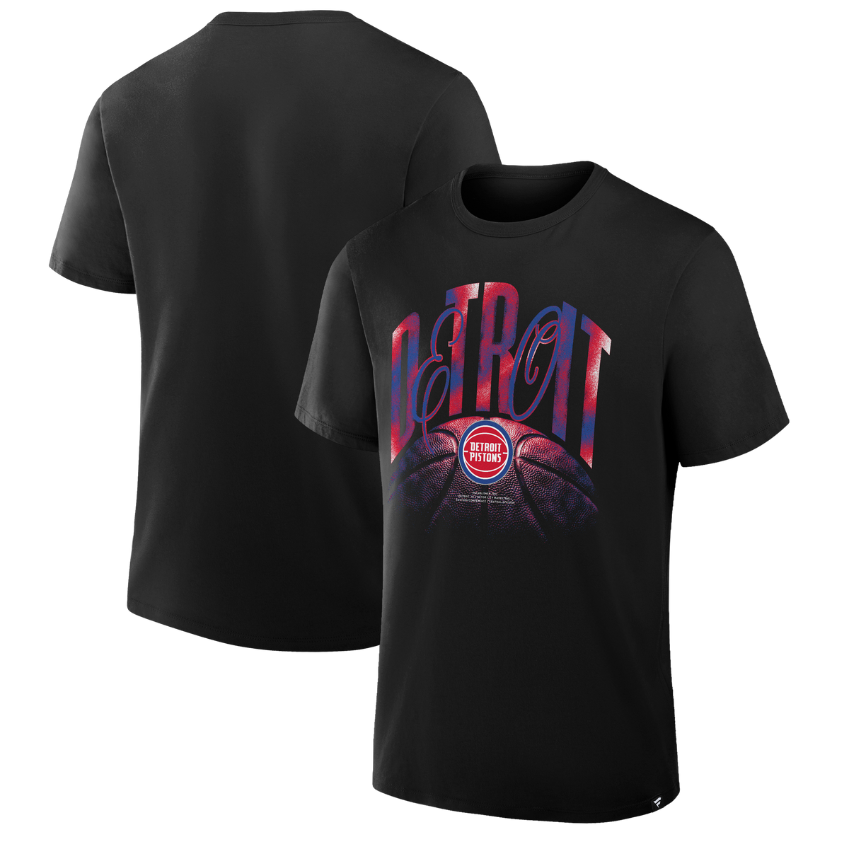 Men's Black Detroit Pistons Chrome Legacy T-Shirt