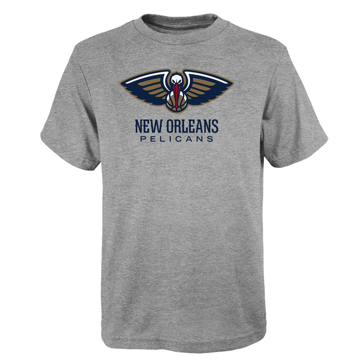Youth Outerstuff Gray New Orleans Pelicans Primary Logo T-Shirt