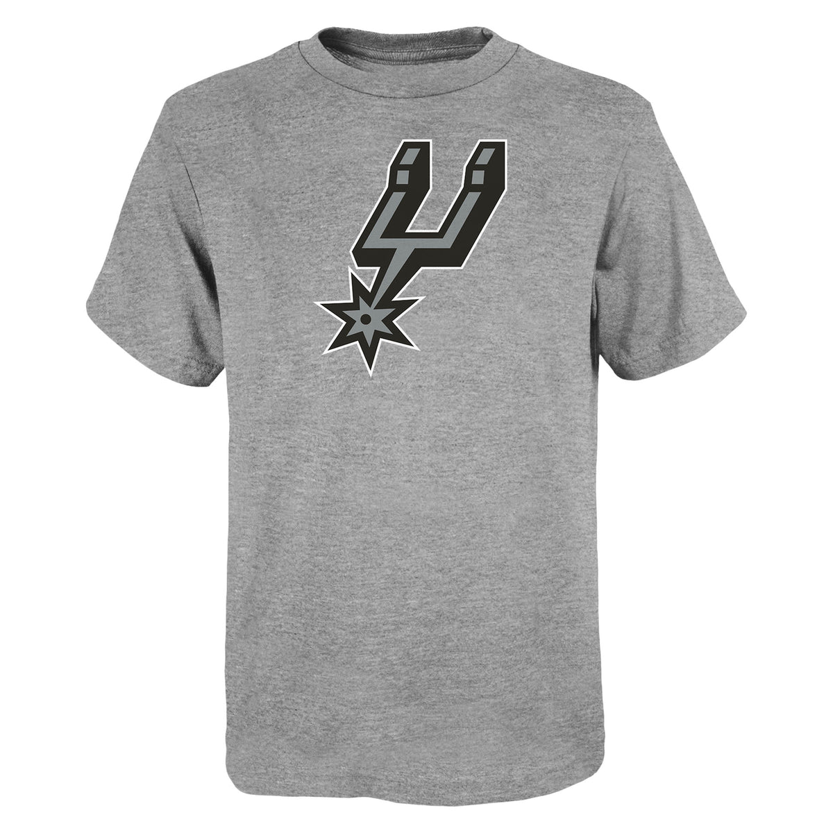 Youth Outerstuff Gray San Antonio Spurs Primary Logo T-Shirt