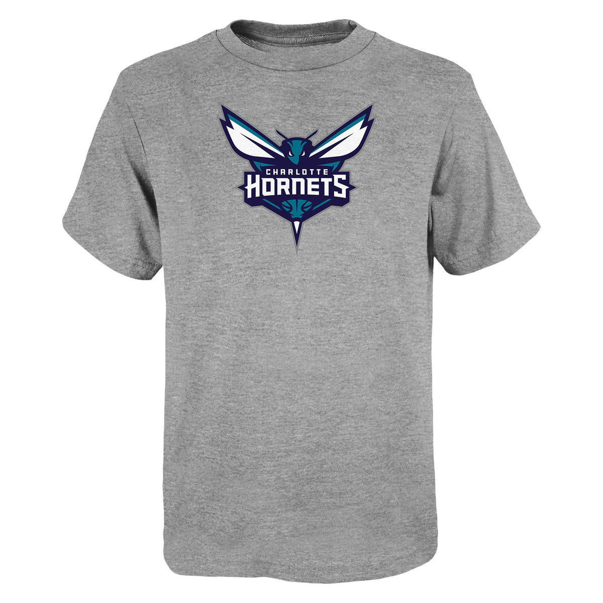 Youth Outerstuff Gray Charlotte Hornets Primary Logo T-Shirt