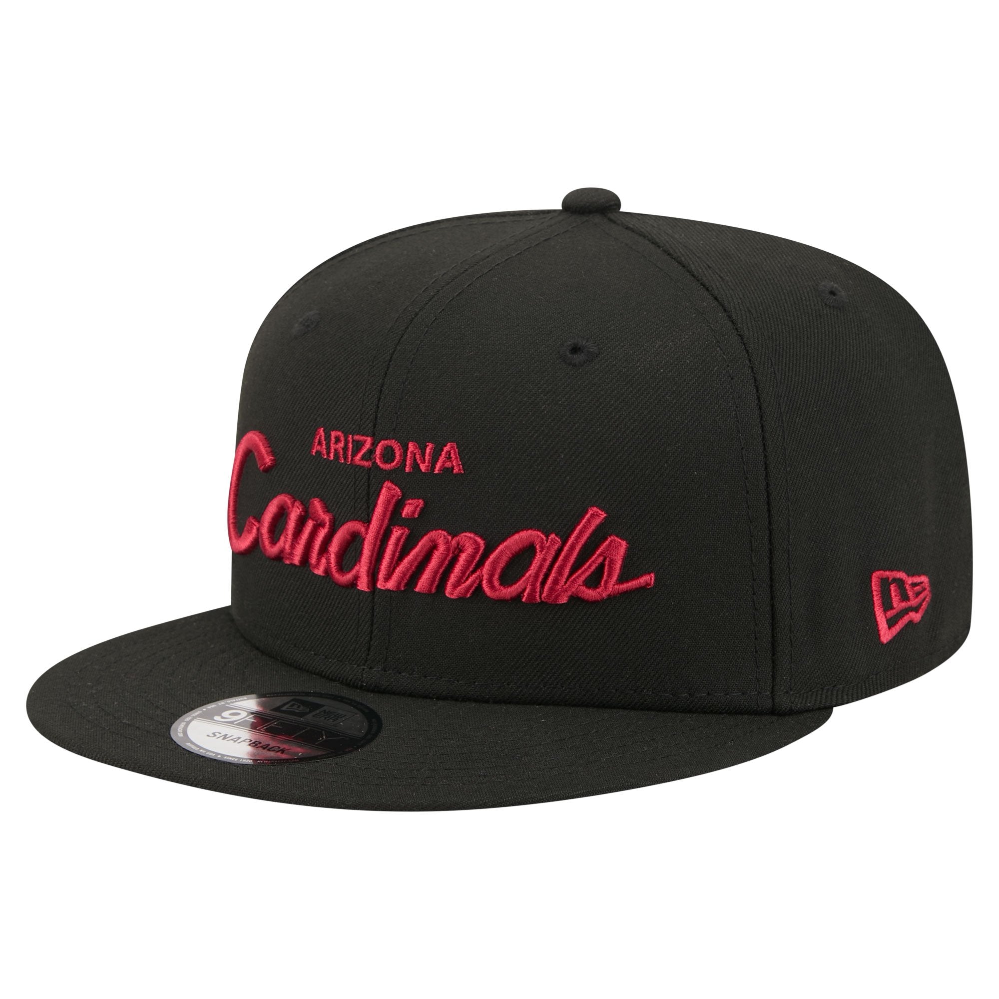 Men's New Era Black Arizona Cardinals Core Team Script 9FIFTY Snapback Hat