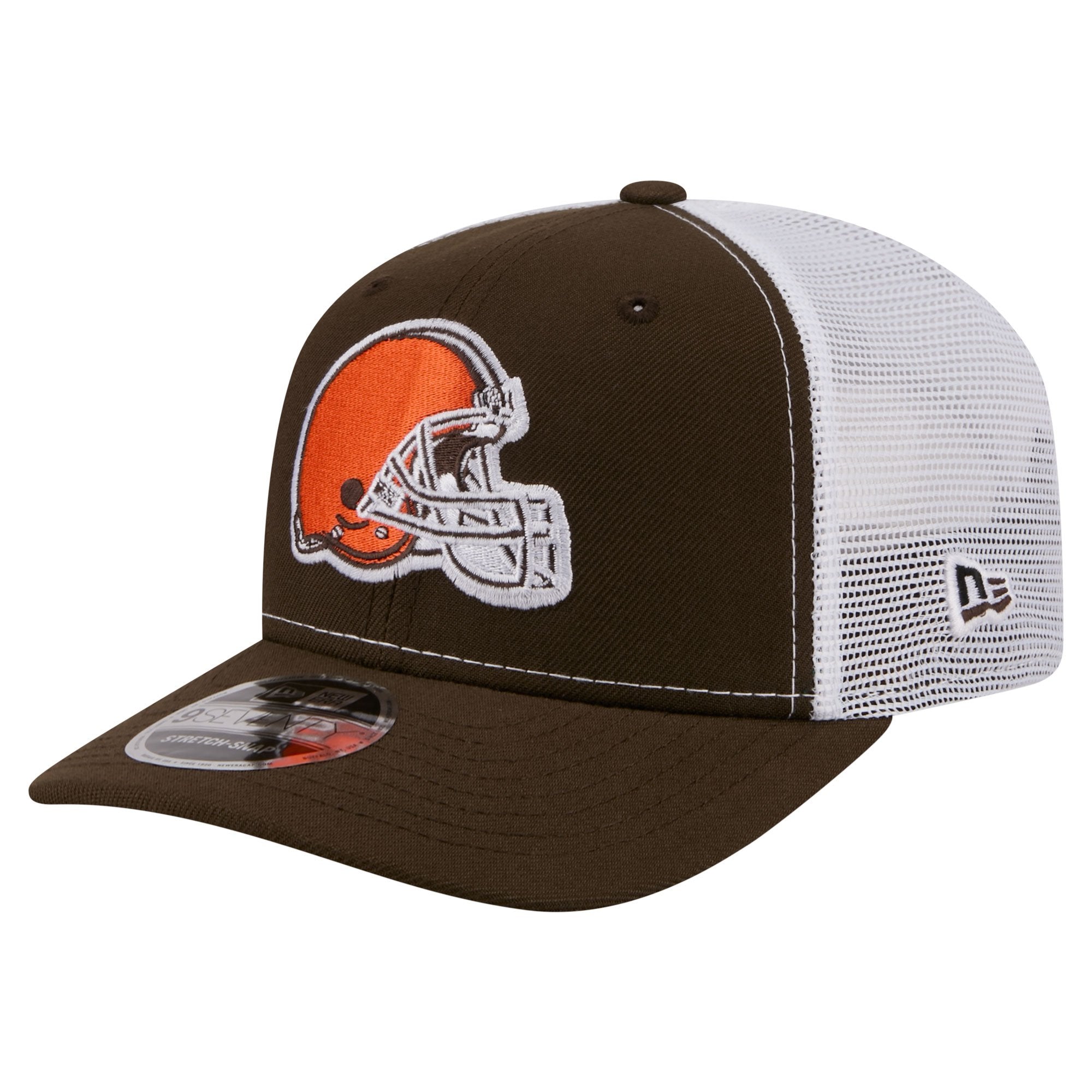 Men's New Era Brown Cleveland Browns 9SEVENTY Trucker Adjustable Hat