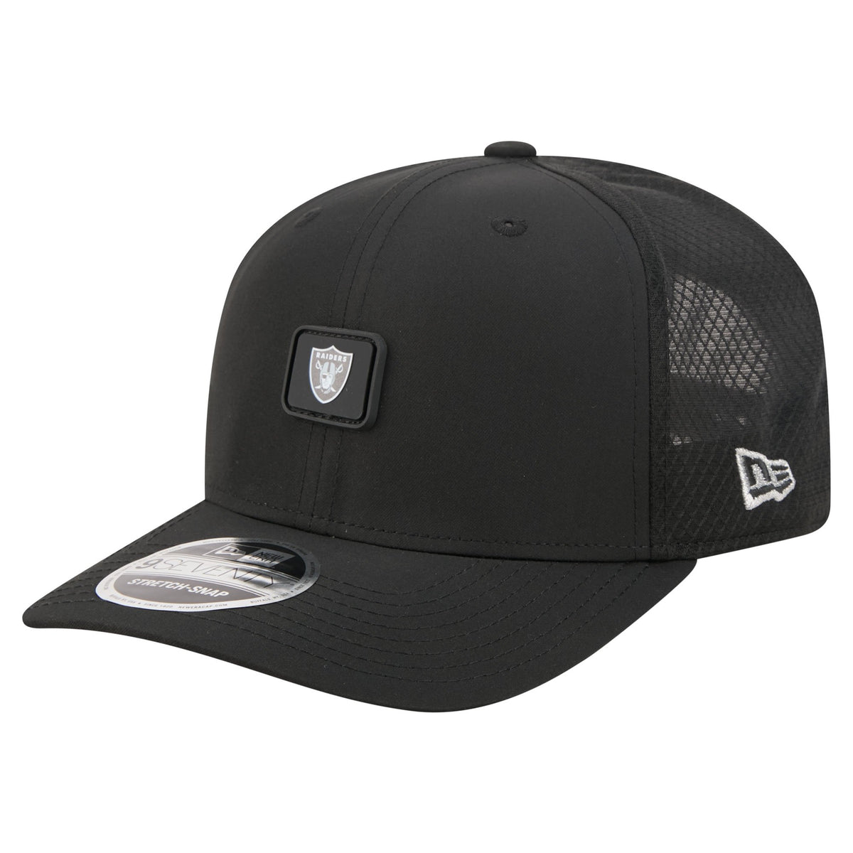 Men's New Era Black Las Vegas Raiders Micro Badge 9SEVENTY Adjustable Hat