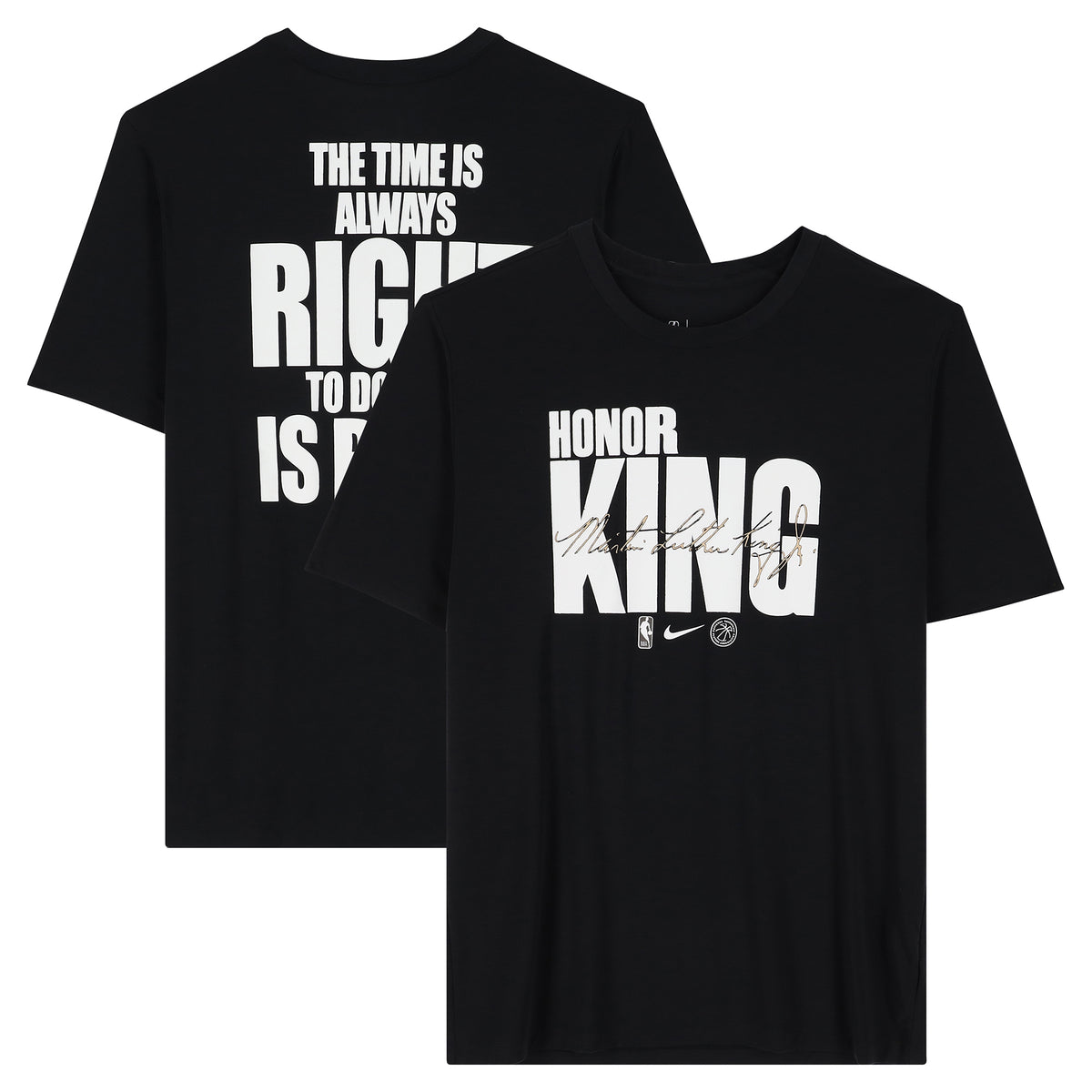 Boston Celtics Team-Issued Black "MLK" T-Shirt from the 2025-26 NBA Season