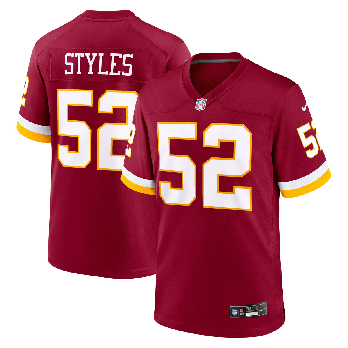 Men's Nike Sonny Styles Burgundy Washington Commanders 2026 NFL Draft First Round Pick No. 7 Team Game Jersey