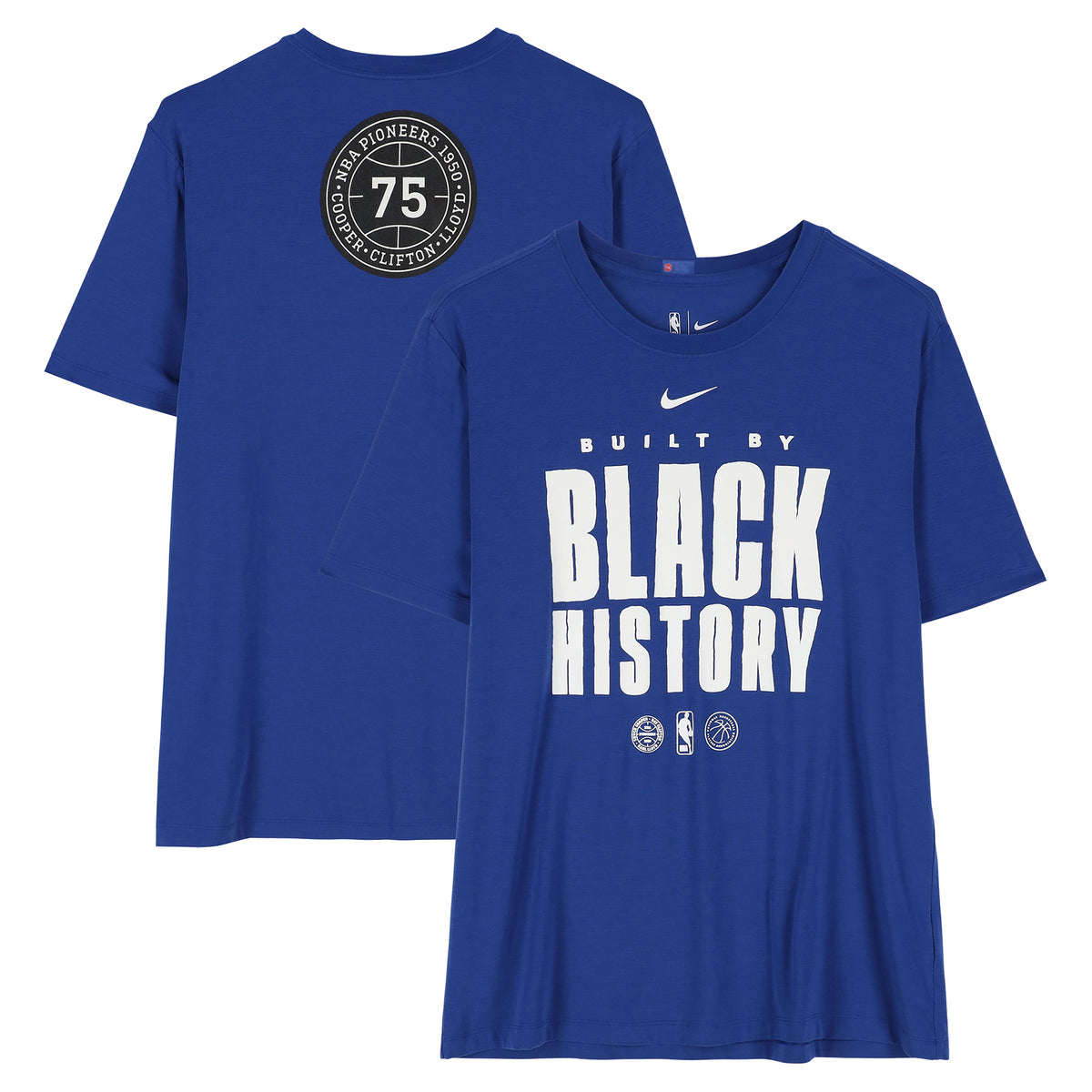 Detroit Pistons Team-Issued Blue "Black History Month" Short Sleeve Shirt from the 2025-26 NBA Season