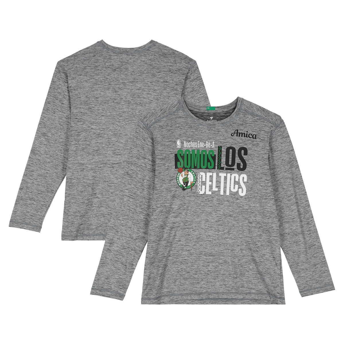 Boston Celtics Team-Issued Gray "Los Celtics" Long Sleeve Shirt from the 2025-26 NBA Season