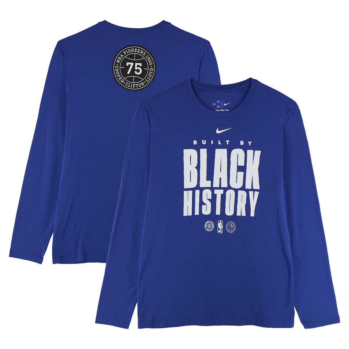 Detroit Pistons Team-Issued Blue "Black History Month" Long Sleeve Shirt from the 2025-26 NBA Season