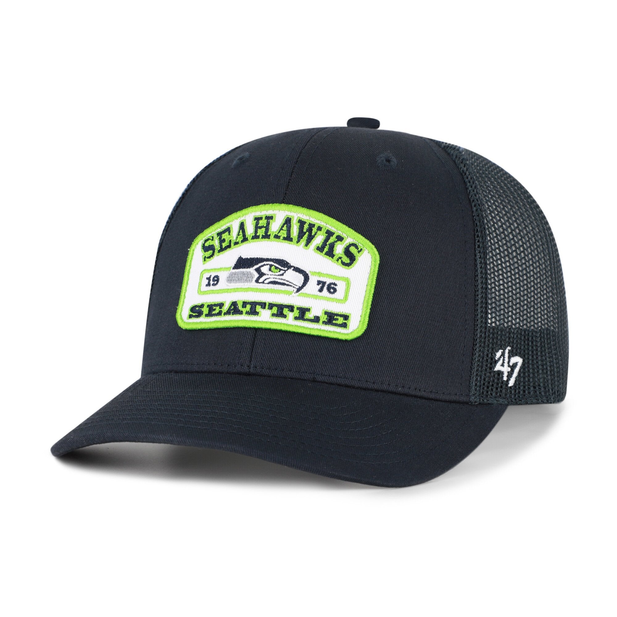 Men's '47 College Navy Seattle Seahawks Roadway Adjustable Trucker Hat