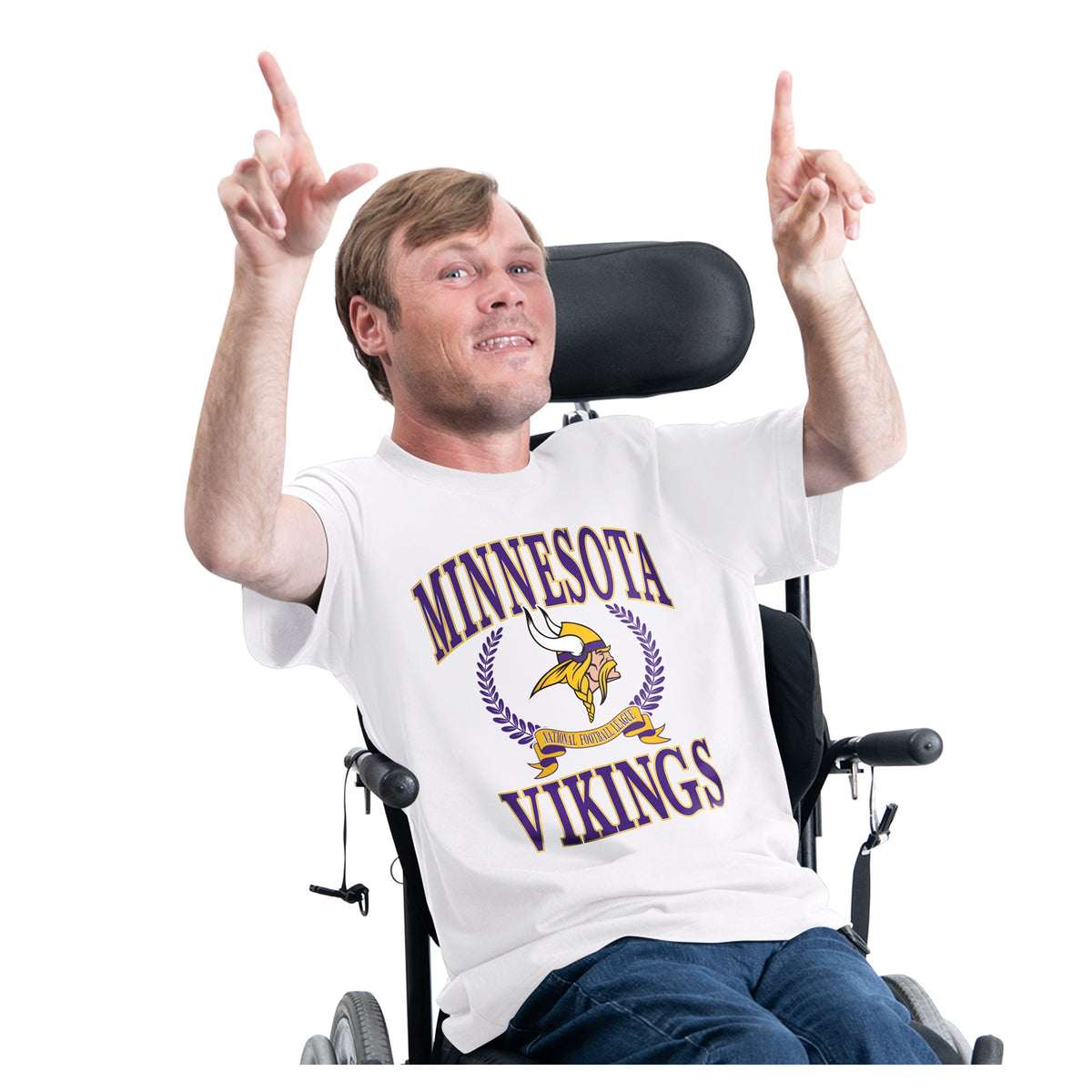 Men's G-III Sports by Carl Banks White Minnesota Vikings Team Laurel Adaptive T-Shirt