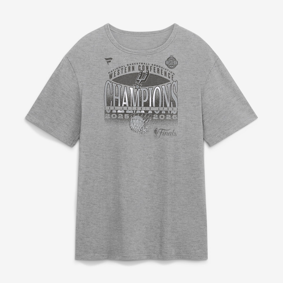 Men's Gray San Antonio Spurs 2026 NBA Western Conference Champions Heritage T-Shirt