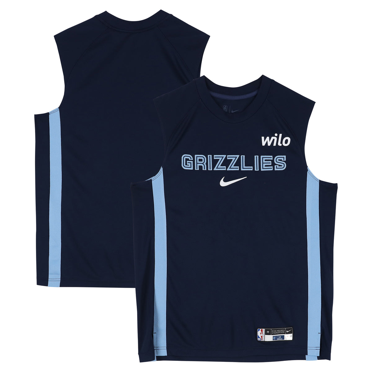 Ja Morant Memphis Grizzlies Player-Worn Navy Nike Sleeveless Shirt from the 2025-26 NBA Season - Size M
