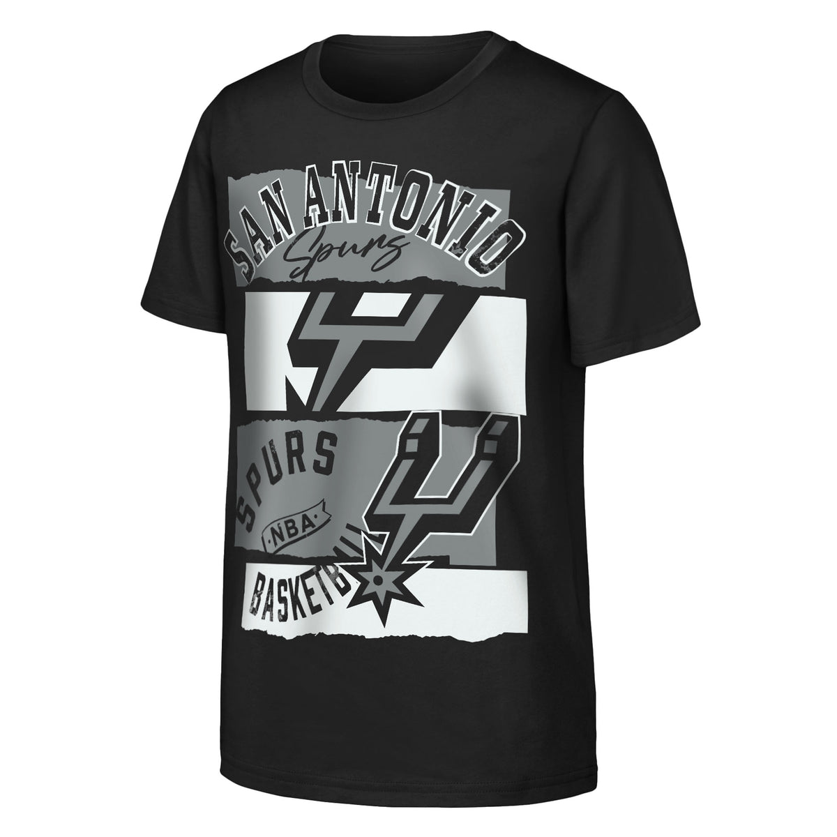 Youth Outerstuff Black San Antonio Spurs In The Paint T-Shirt