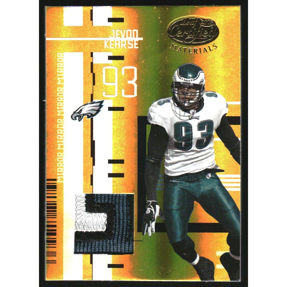 2005 Leaf Certified Materials Mirror Gold Materials #93 Jevon Kearse