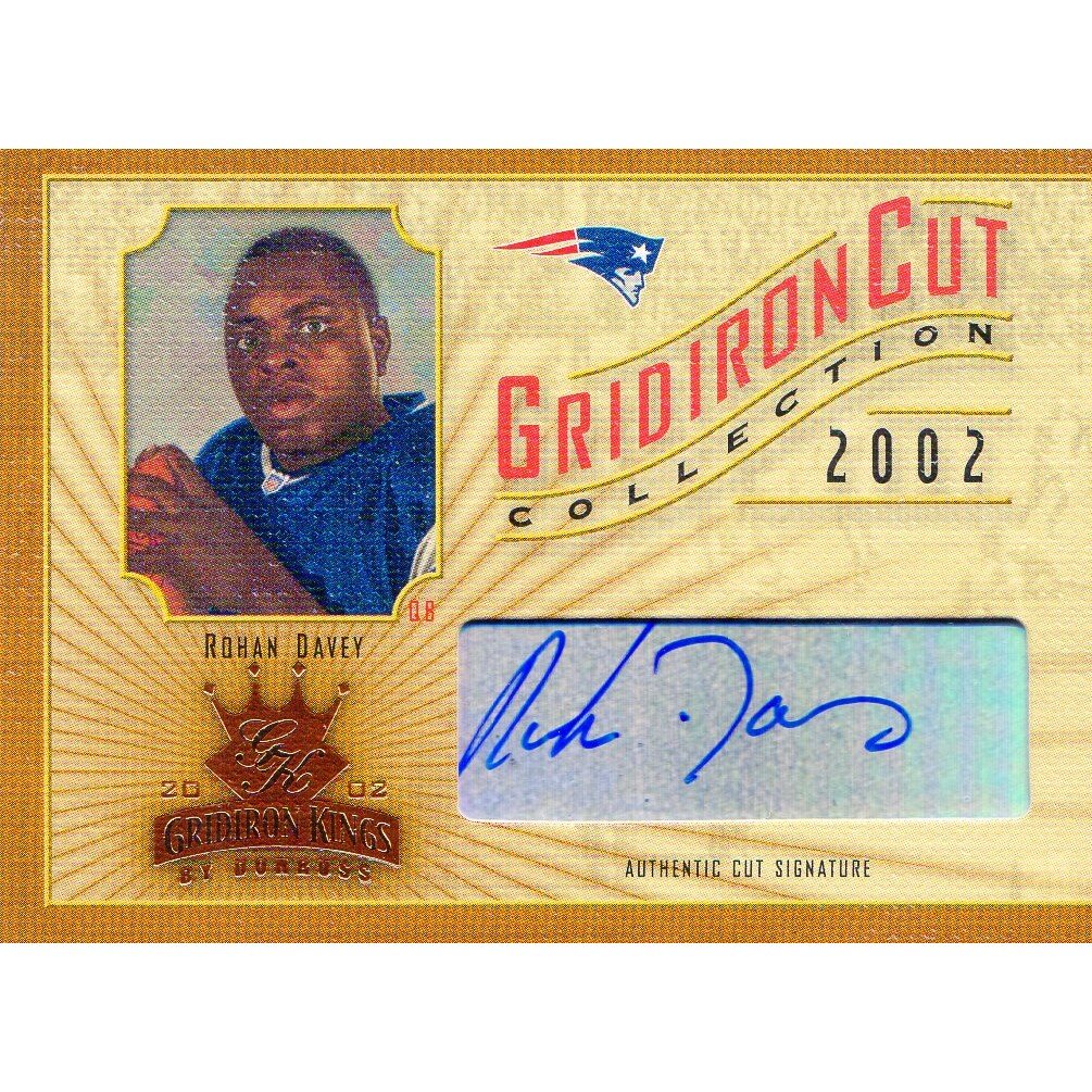2002 Gridiron Kings Gridiron Cut Collection #GC37 Rohan Davey AU/350