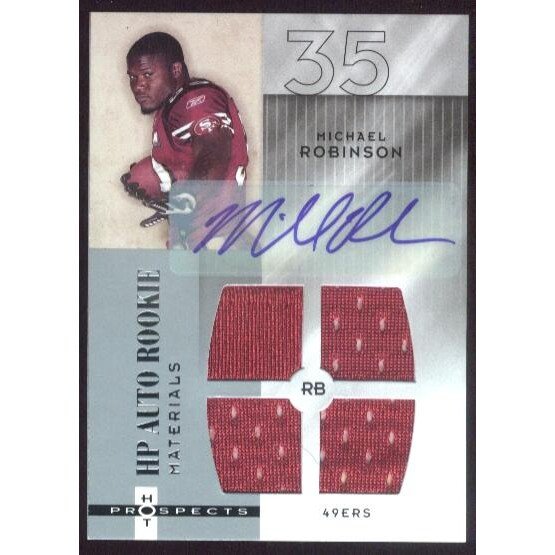 2006 Hot Prospects #219 Michael Robinson JSY AU RC