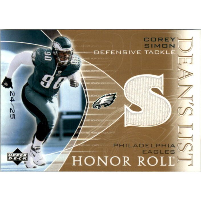 2003 Upper Deck Honor Roll Dean's List Gold #DLSI Corey Simon