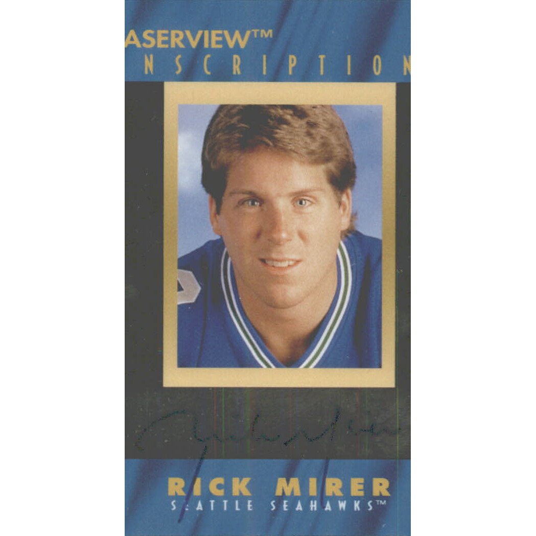 1996 Laser View Inscriptions #17 Rick Mirer/3150