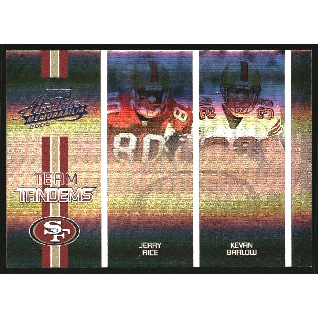 2005 Absolute Memorabilia Team Tandems Spectrum #22 Jerry Rice/Kevan Barlow