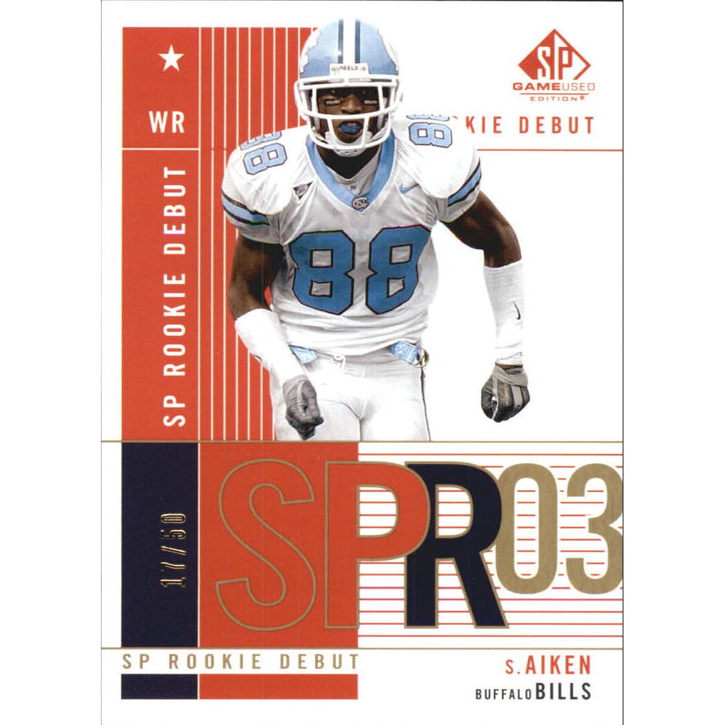 2003 SP Game Used Edition Gold Rookies #178 Sam Aiken