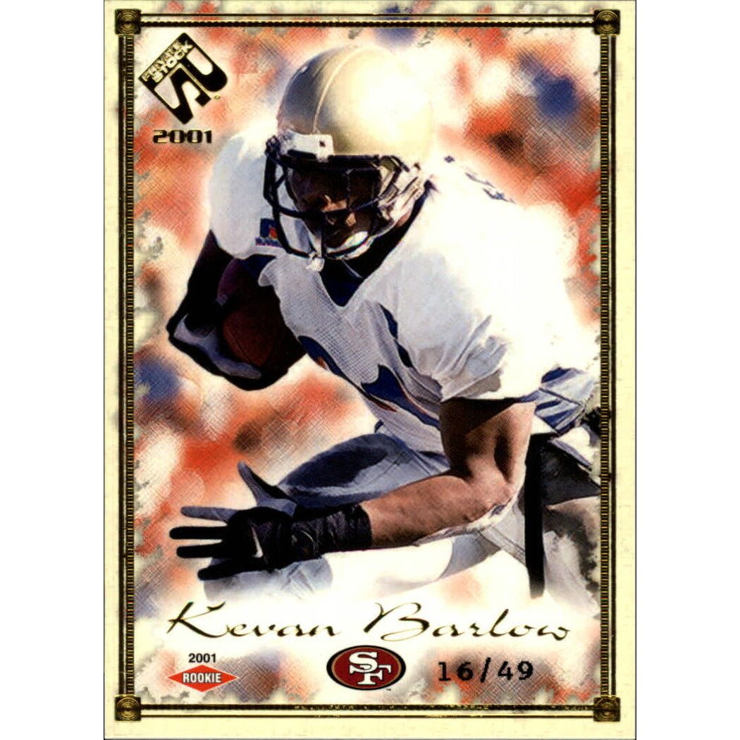 2001 Private Stock Gold Framed #163 Kevan Barlow