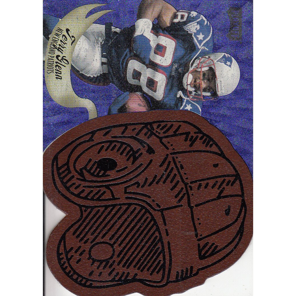1997 Playoff Contenders Leather Helmet Die Cuts Blue #17 Terry Glenn