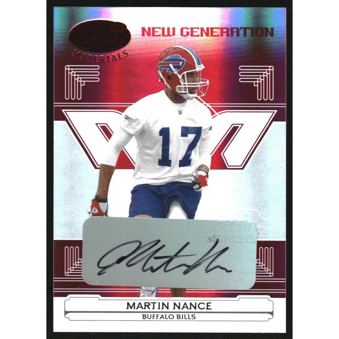 2006 Leaf Certified Materials Mirror Red Signatures #177 Martin Nance/250