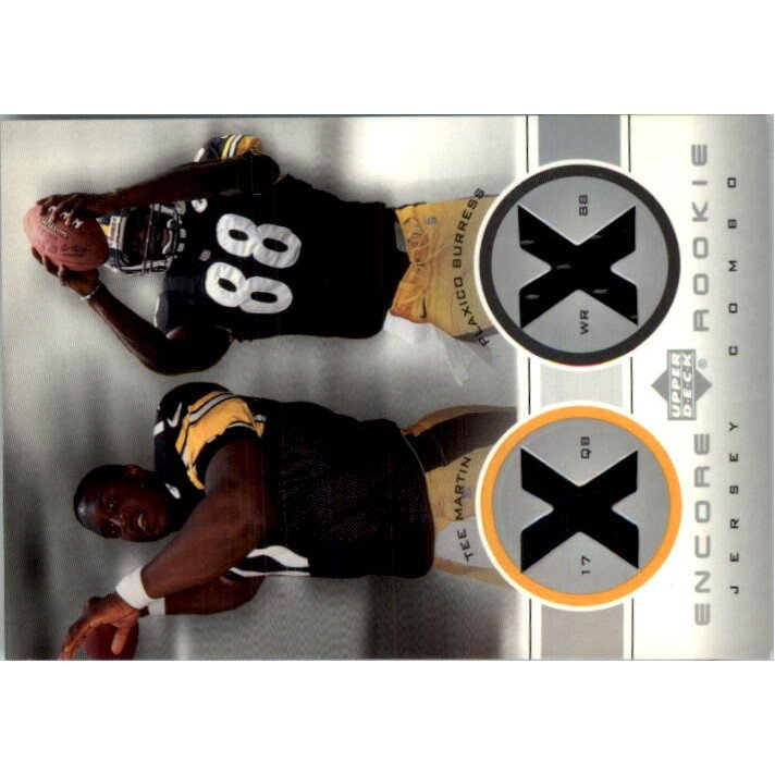 2000 Upper Deck Encore Rookie Combo Jerseys #RC2 Tee Martin/Plaxico Burress