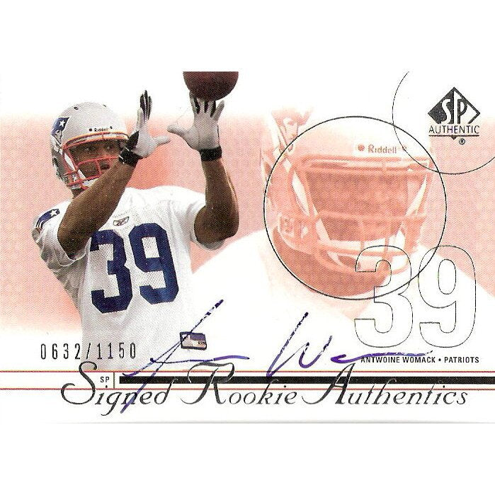 2002 SP Authentic #187 Antwoine Womack AU RC