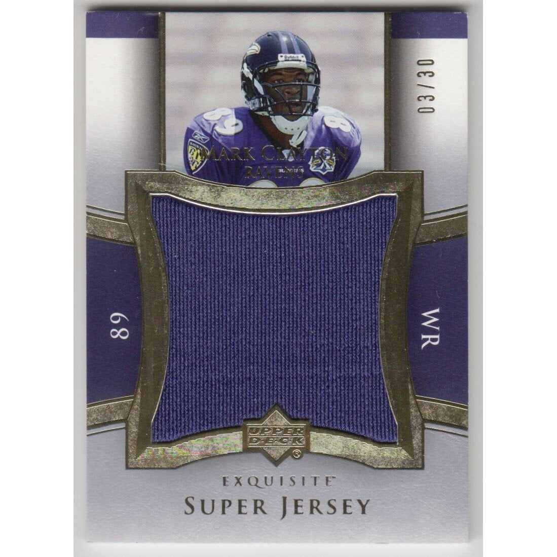 2005 Exquisite Collection Super Jersey Gold #SJMC Mark Clayton