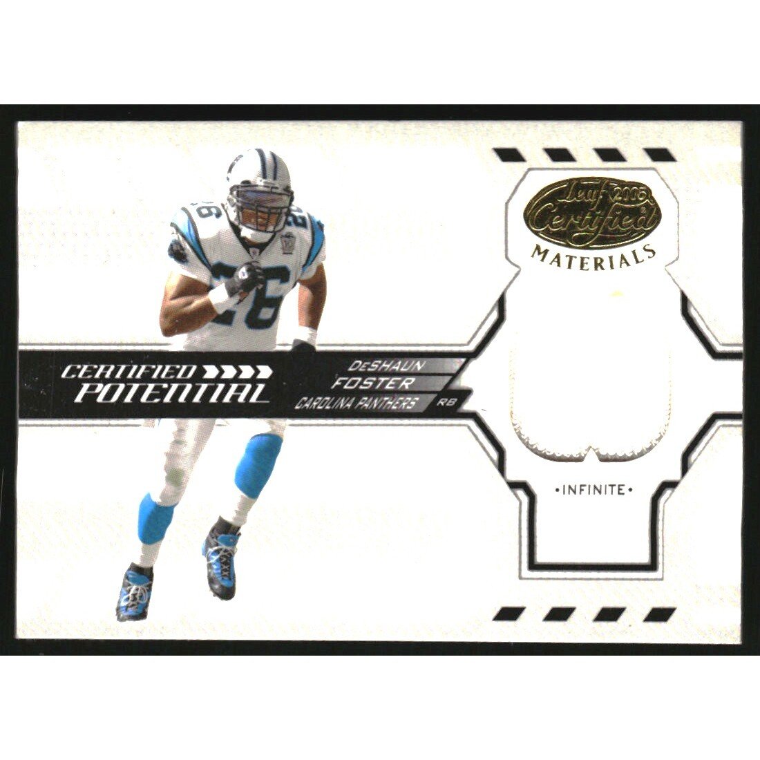 2005 Leaf Certified Materials Certified Potential Jersey Infinite #6 DeShaun Foster