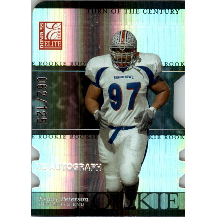 2003 Donruss Elite Turn of the Century Autographs #167 Kenny Peterson No AU