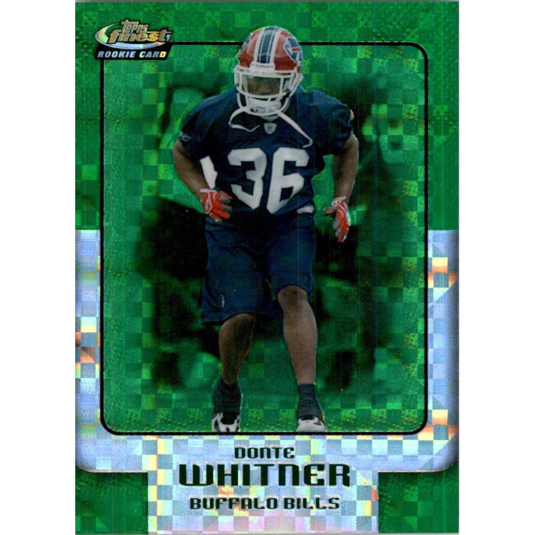 2006 Finest Green Xfractors #136 Donte Whitner