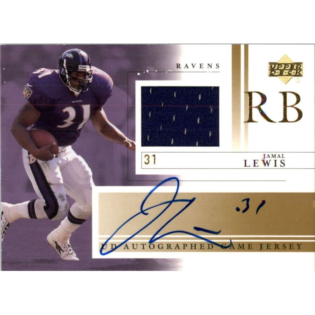 2001 Upper Deck Game Jersey Autographs #JLAJ Jamal Lewis