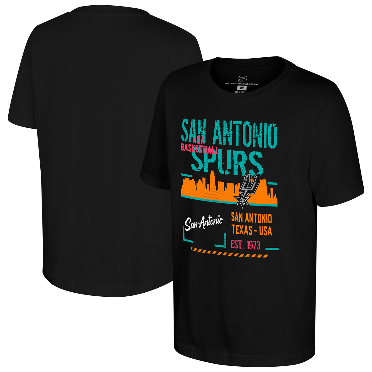 Youth Stadium Essentials Black San Antonio Spurs Hideout T-Shirt