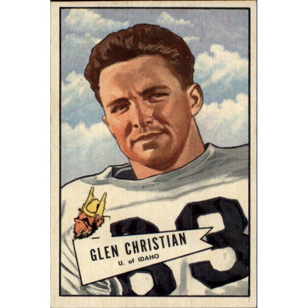 1952 Bowman Small #54 Glen Christian RC