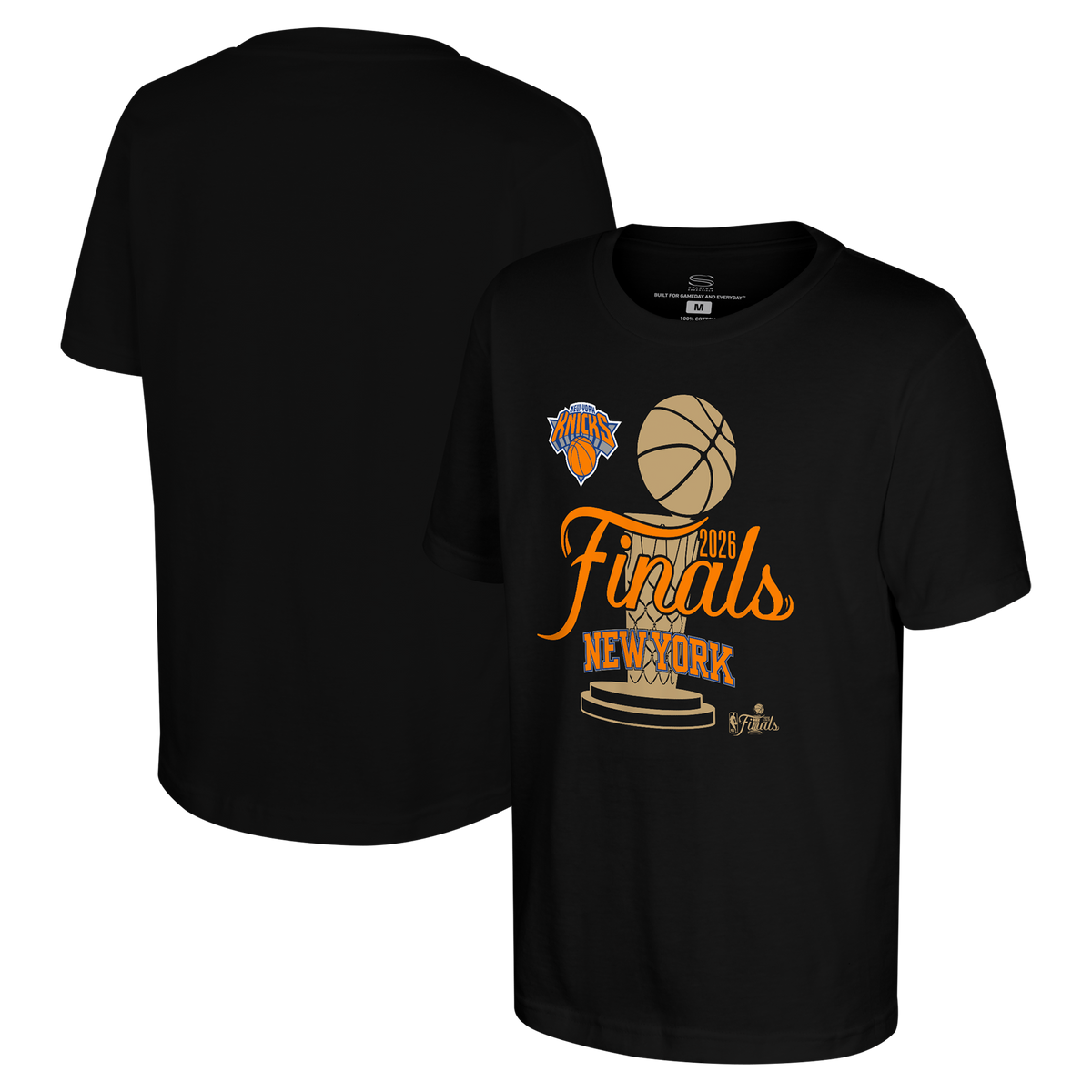 Youth Stadium Essentials Black New York Knicks 2026 NBA Finals Cruise T-Shirt
