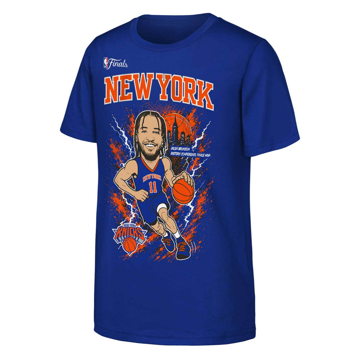 Youth Outerstuff Jalen Brunson Blue New York Knicks 2026 NBA Finals Player T-Shirt