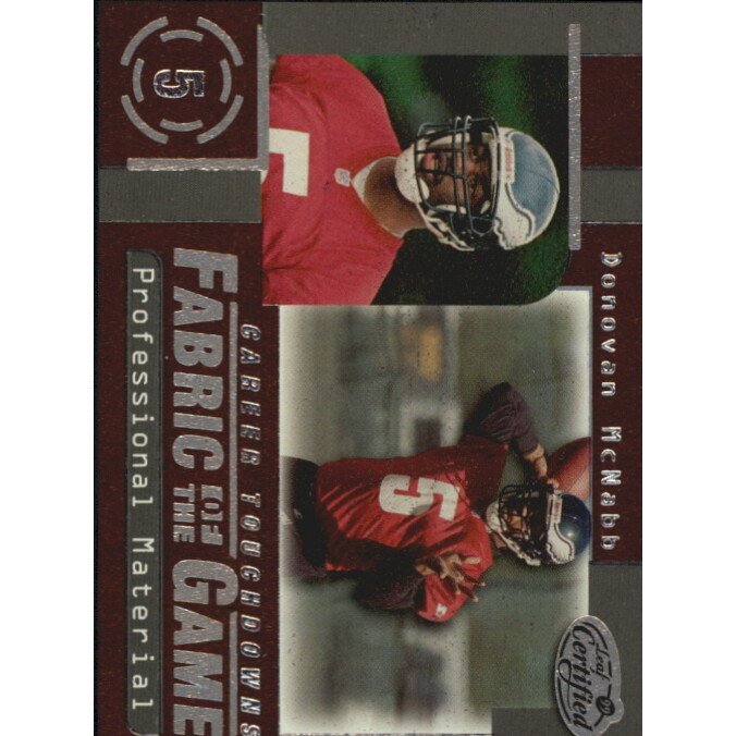 1999 Leaf Certified Fabric of the Game #FG50 Donovan McNabb/1000