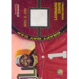 2001 Bowman Chrome Draft Day Relics #DHLD Leonard Davis Cap
