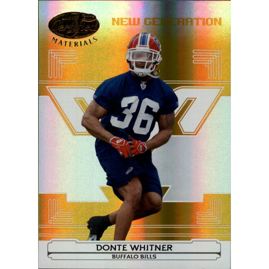 2006 Leaf Certified Materials Mirror Gold #161 Donte Whitner