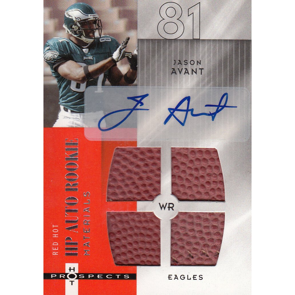 2006 Hot Prospects Red Hot #201 Jason Avant FB AU