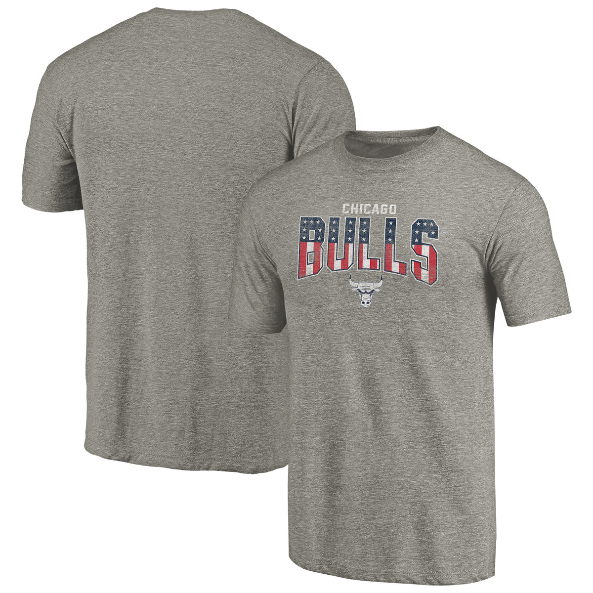 Men's Gray Chicago Bulls Freedom Tri-Blend T-Shirt