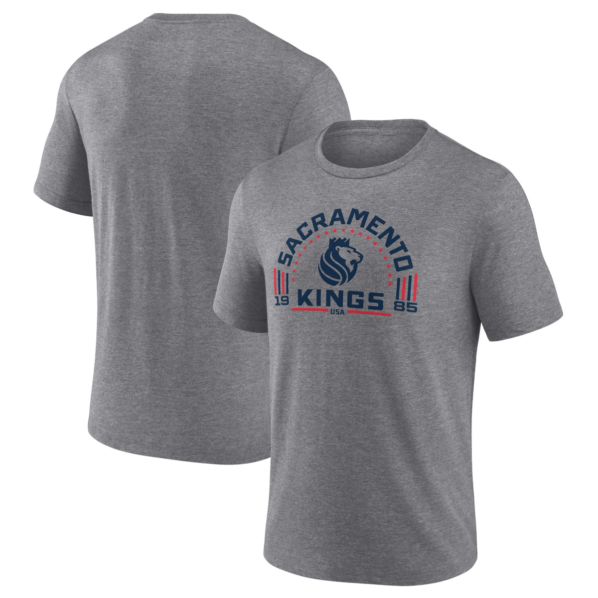 Men's Gray Sacramento Kings Team Freedom Tri-Blend T-Shirt