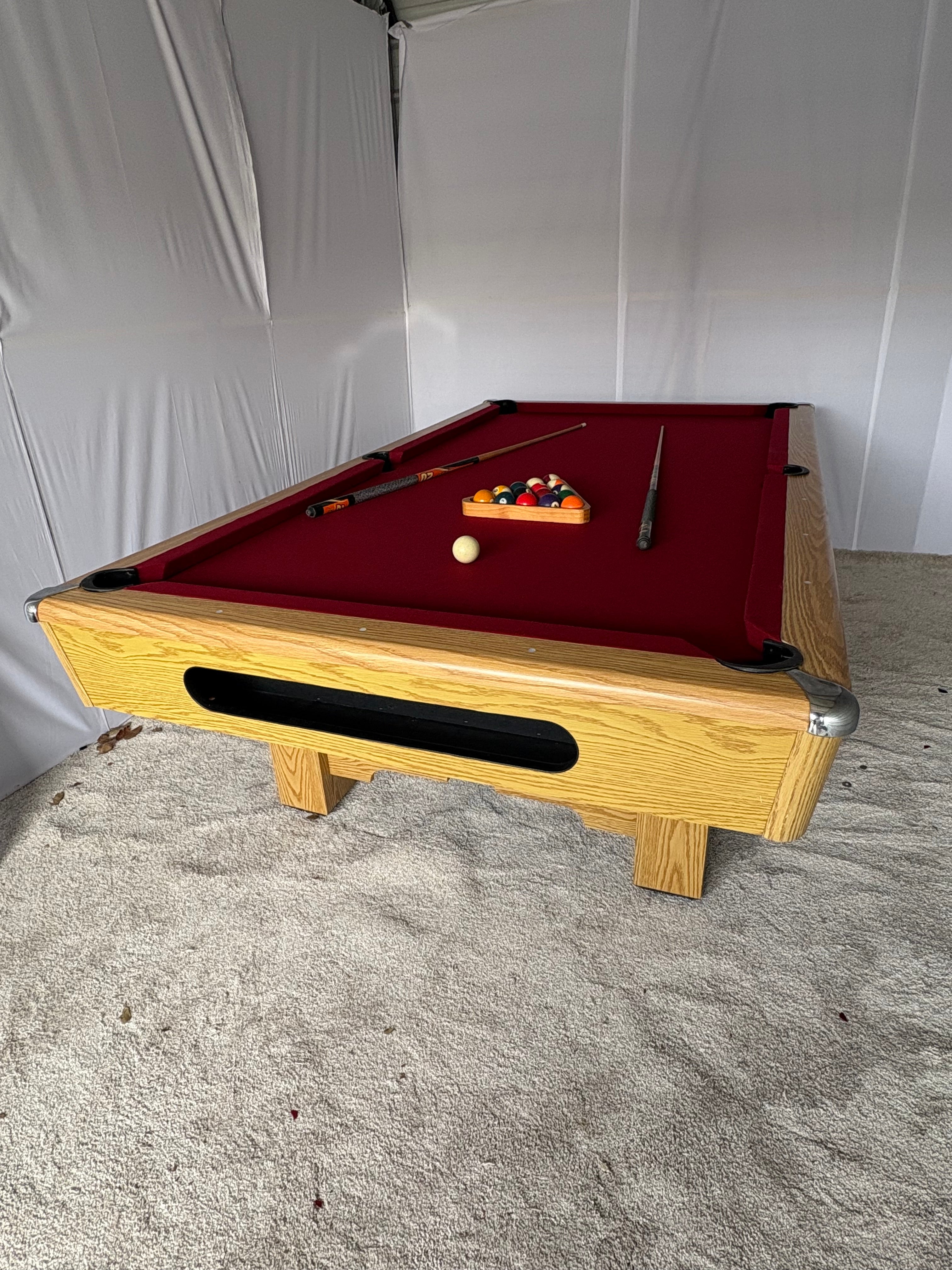 Used 8ft Slate Pool Table Local Delivery Free