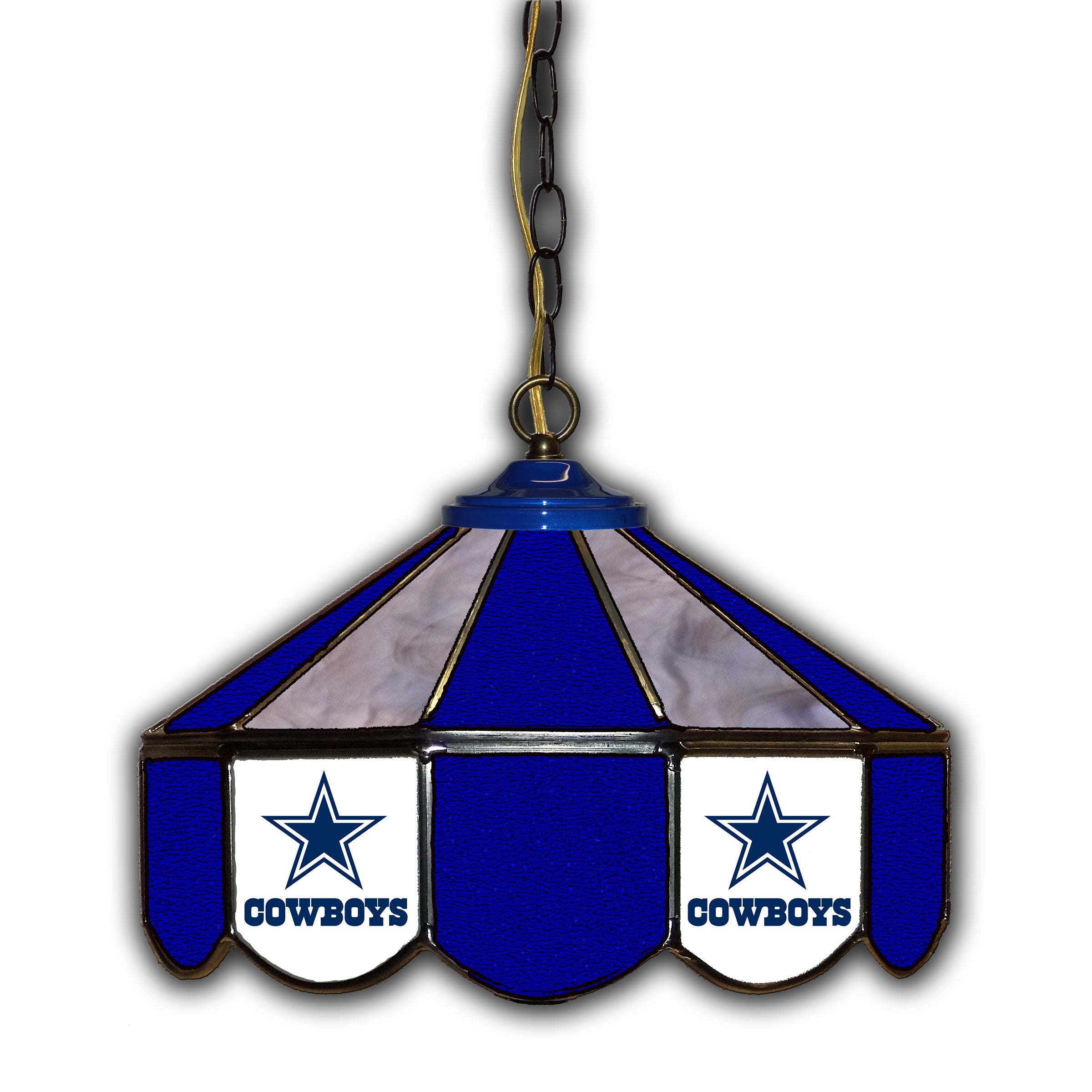 Dallas Cowboys  14" Glass Pub Lamp